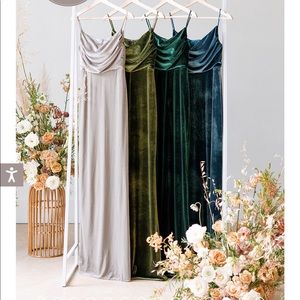 Riley Convertible Velvet Dress - Emerald